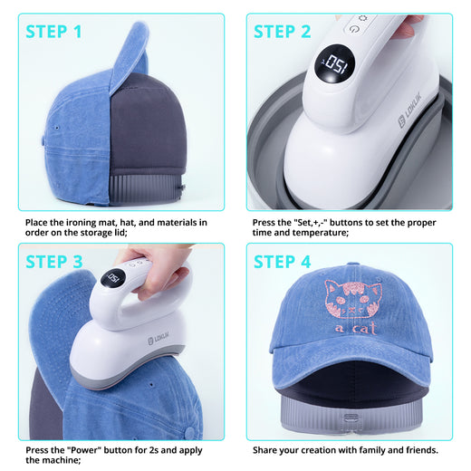 LOKLiK ImPress™Hat Heat Press Machine with Multifunctional Design,for cap & hats