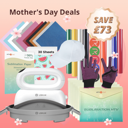 [Mother's Day Offer]Hat Heat Press Machine+HTV&Sublimation Bundle (Puff HTV*8+Baseball Cap Blank*1+Glitter HTV *5+Sublimation Paper*30+Sublimation HTV*5+PTFE Teflon Sheet*1+1Pair Gloves≥￡73)