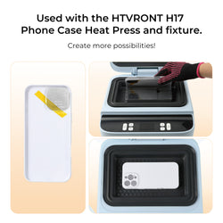 [Pre-Order] Sublimation Blank Glossy Phone Case Set - 6 Pcs,For H17 Phone Case Heat Press