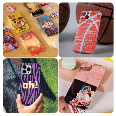 [Pre-Order] Sublimation Blank Glossy Phone Case Set - 6 Pcs,For H17 Phone Case Heat Press