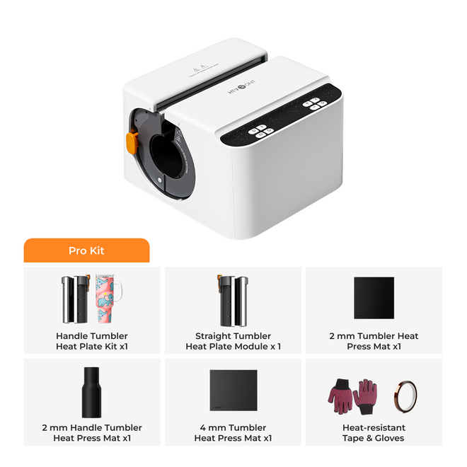 HTVRONT A200 Auto Tumbler Heat Press, Pro Kit - Daisy White