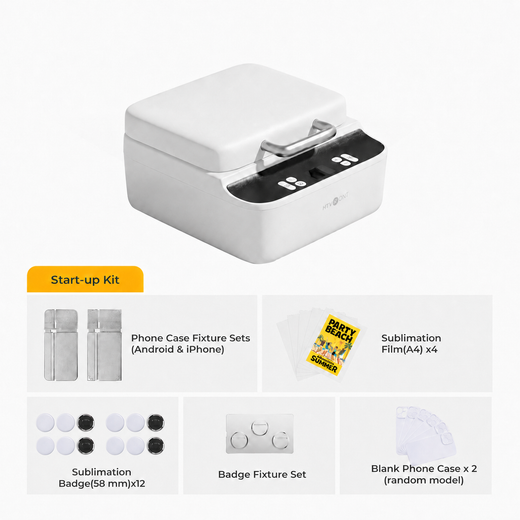 HTVRONT H17 Phone Case Heat Press, Start-up Kit - Daisy White