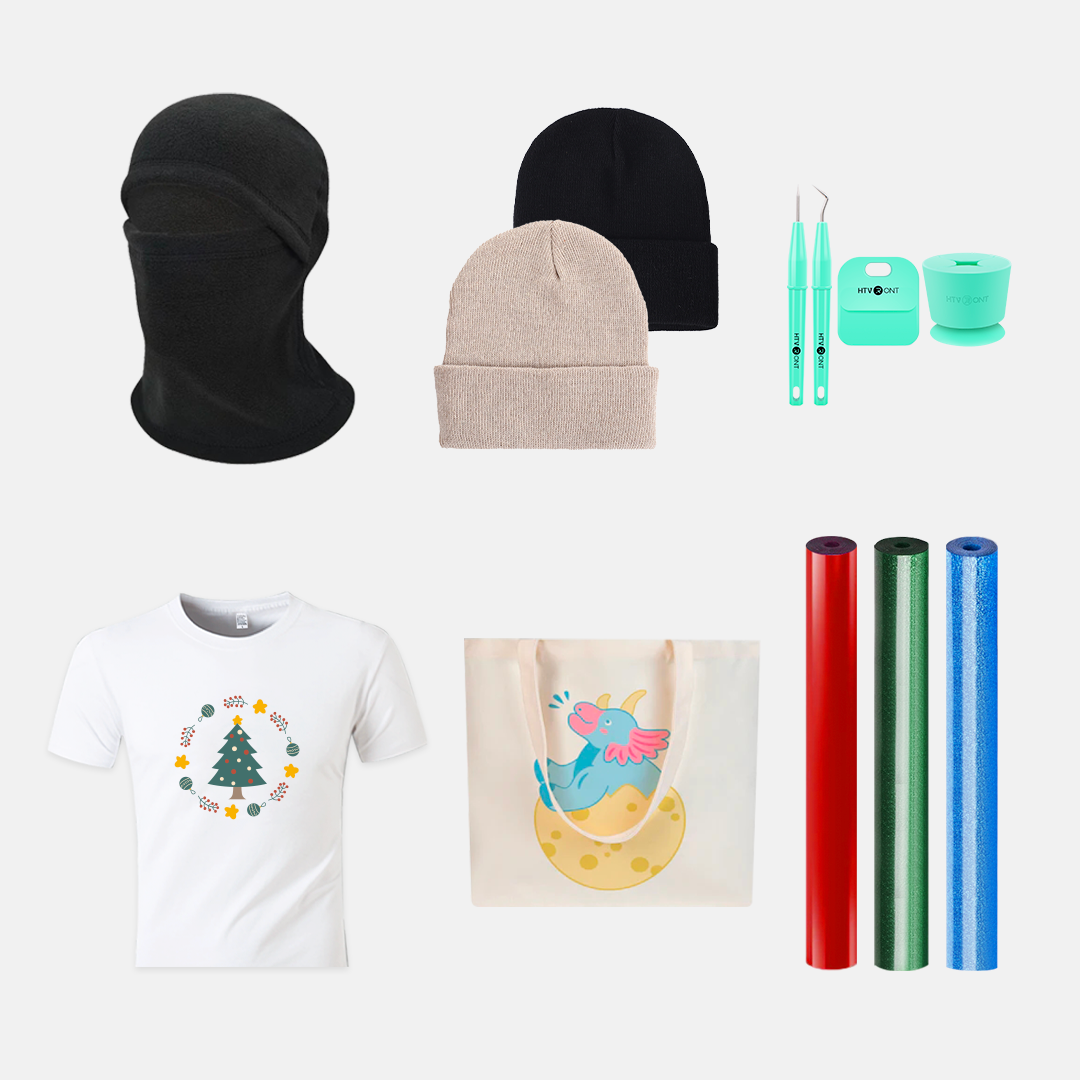 Sublimation Blanks & Heat Transfer Vinyl & Tools Bundle