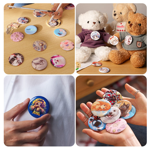 58mm Sublimation Badge For H17 Phone Case Heat Press - 60 Pcs