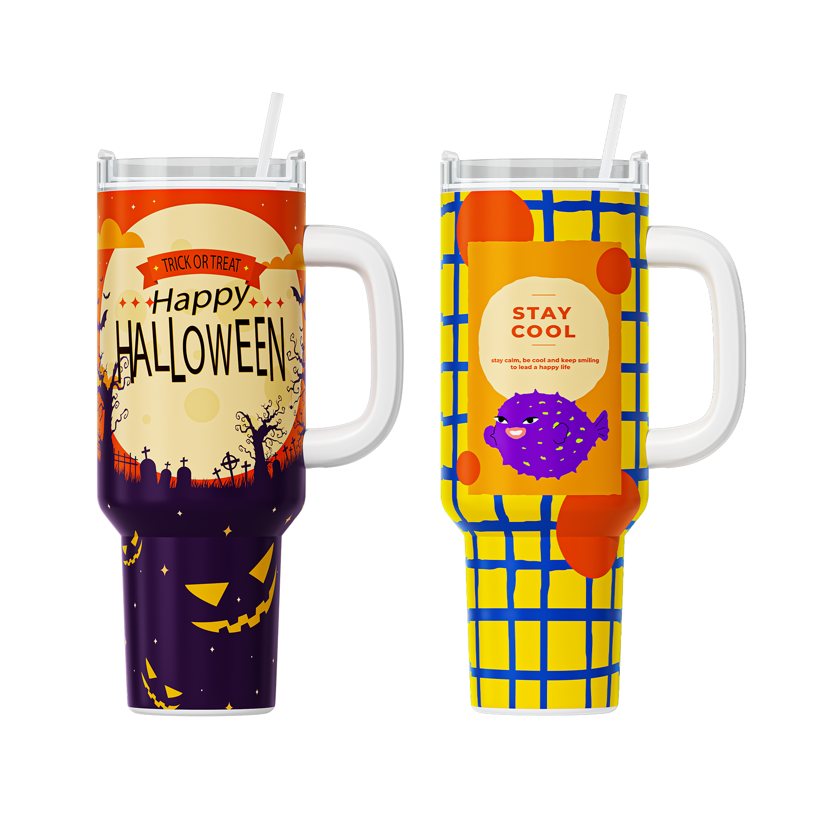 2 Pack Sublimation Tumbler Blanks Handle Suitable A200H Auto Handle Tumbler Heat Press