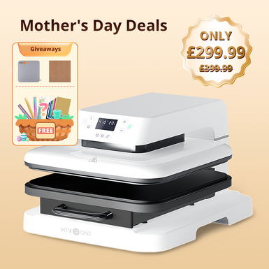 HTVRONT Auto Heat Press Machine 15" x 15"  230V - (2 Colors) & Giveaways