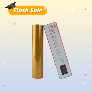 Glitter Heat Transfer Vinyl Roll - 10"x10 Ft (9 Colors)