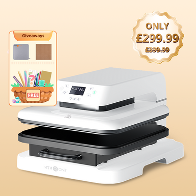HTVRONT Auto Heat Press Machine 15" x 15"  230V - (2 Colors) & Giveaways
