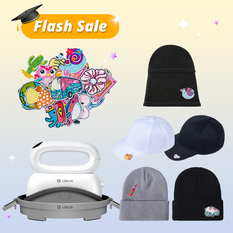 [Ultimate Hat Making & Wearing Bundle] Hat Heat Press Machine+All-Season Styles Hats+Embroidered DIY Patches
