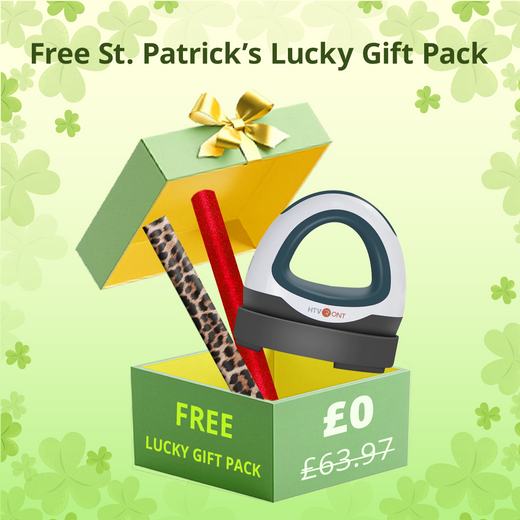 [FREE St. Patrick's Pack]  Mini Heat Press Machine & 2 Rolls Vinyl Pack
