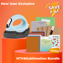 [New User Exclusive]LOKLiK Mini3 Heat Press+Starter Kit(Multicolor HTV*10+Sumblimation Paper*30+PTFE Teflon Sheet*3+Heat Press Mat+Cutting Mat≥￡45)