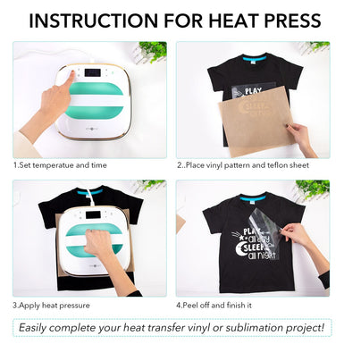 HTVRONT T shirt Heat Press Machine 10" x 10" 220V - (2 Colors),Easy use,Iron Press for Sublimation and HTV Vinyl Shirt Press Machine for T-Shirts,Hat, Bags, Heating Transfer Projects