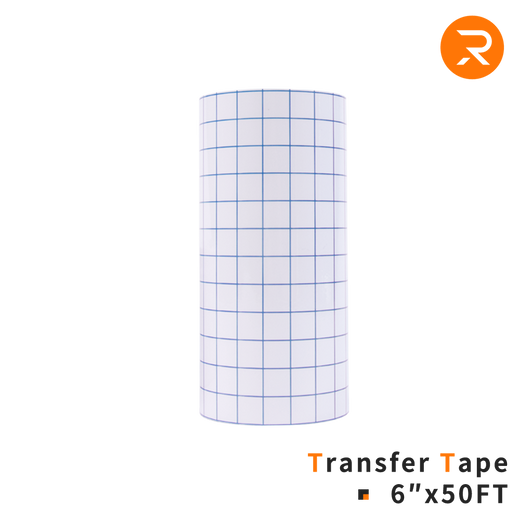 Clear Vinyl Transfer Tape Roll - 6"x50 Ft Blue