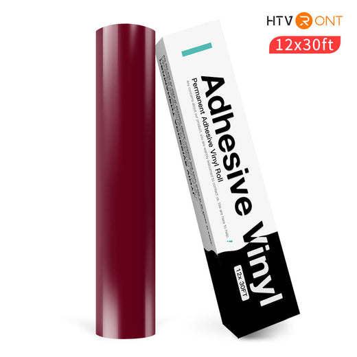 Permanent Adhesive Vinyl Roll - 12"x30 Ft Crimson