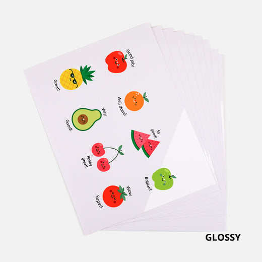 Glossy Printable Vinyl Sticker Paper 100 Sheets Waterproof - 8.5X 11