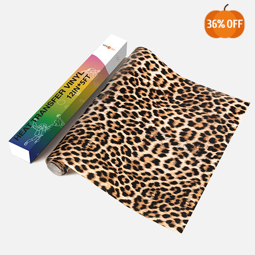Leopard Heat Transfer Vinyl Rolls - 12" x 5ft (4 Colors)