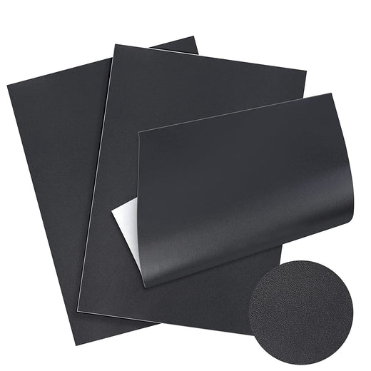 Leather Repair Patch Bundle - 8"x11" Self Adhesive Leather Tape 3 Pack Black