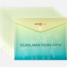 Clear Sublimation HTV for Light Fabric   - 12" x 10"  5 Pack