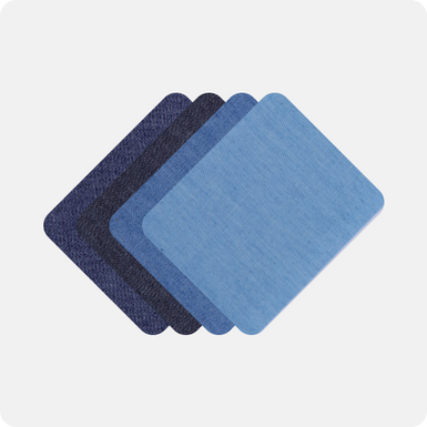 Iron on Patches - 3" by 4-1/4" 20 Pack (4 Assorted Colors )