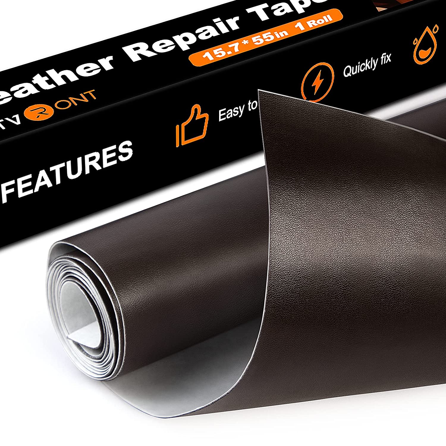 LNGOOR 19.7 x 54 Leather Repair Tape Self-Adhesive Leather Repair Patch  for Sofas Car Seats Handbags Furniture Drivers Seat (Khaki) 