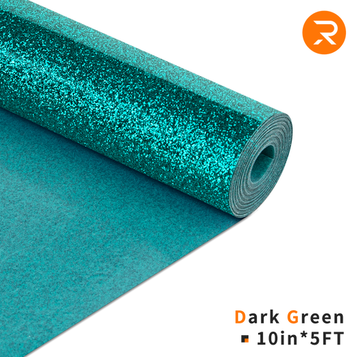 Glitter Heat Transfer Vinyl Roll - 10"x5 Ft Dark Green