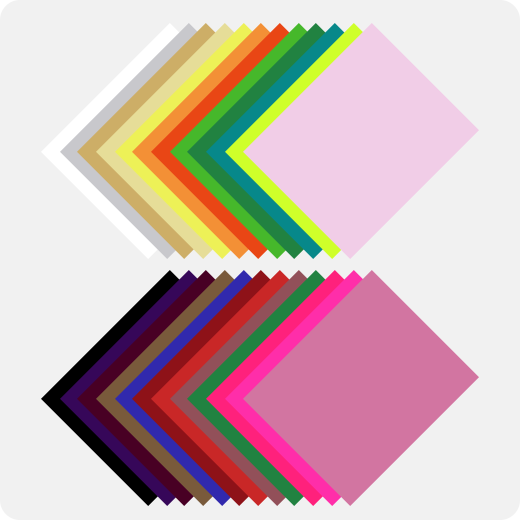 Heat Transfer Vinyl Bundle 12"x10" 36 Pack（26 Colours）
