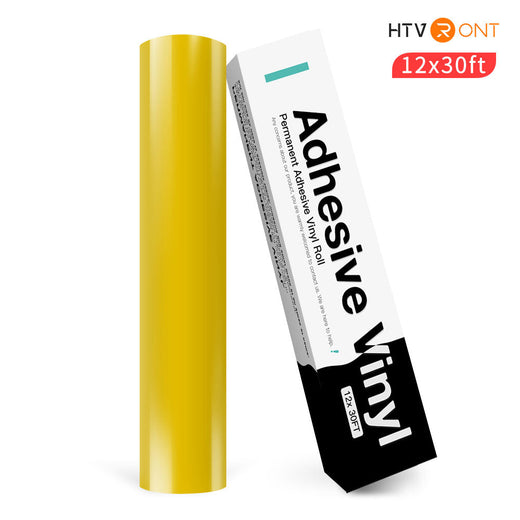 Permanent Adhesive Vinyl Roll - 12"x30 Ft Light Yellow