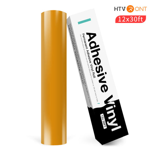 Permanent Adhesive Vinyl Roll - 12"x30 Ft Dark Yellow