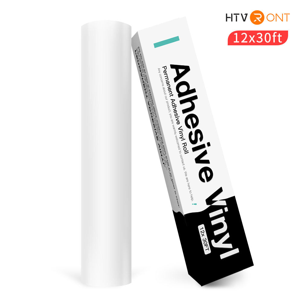 Permanent Adhesive Vinyl Roll 12"x30 Ft （3 Colours)