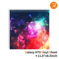 Galaxy Heat Transfer Vinyl Sheet  Purple Blue Red