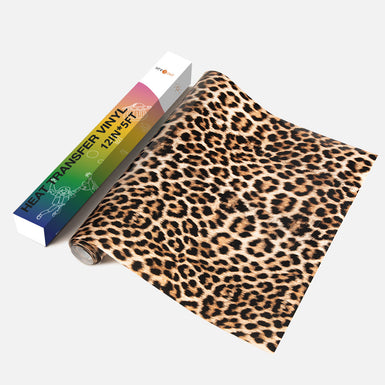 Leopard Heat Transfer Vinyl Rolls - 12" x 5ft (4 Colors)