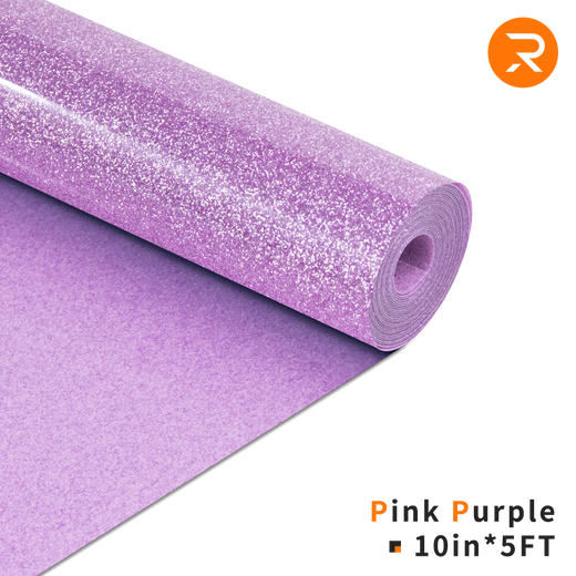 Glitter Heat Transfer Vinyl Roll - 10"x5 Ft Light Purple