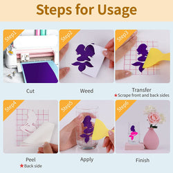 Hot Color Changing Adhesive Vinyl Bundle - 12"x10" 8 pack [Special]