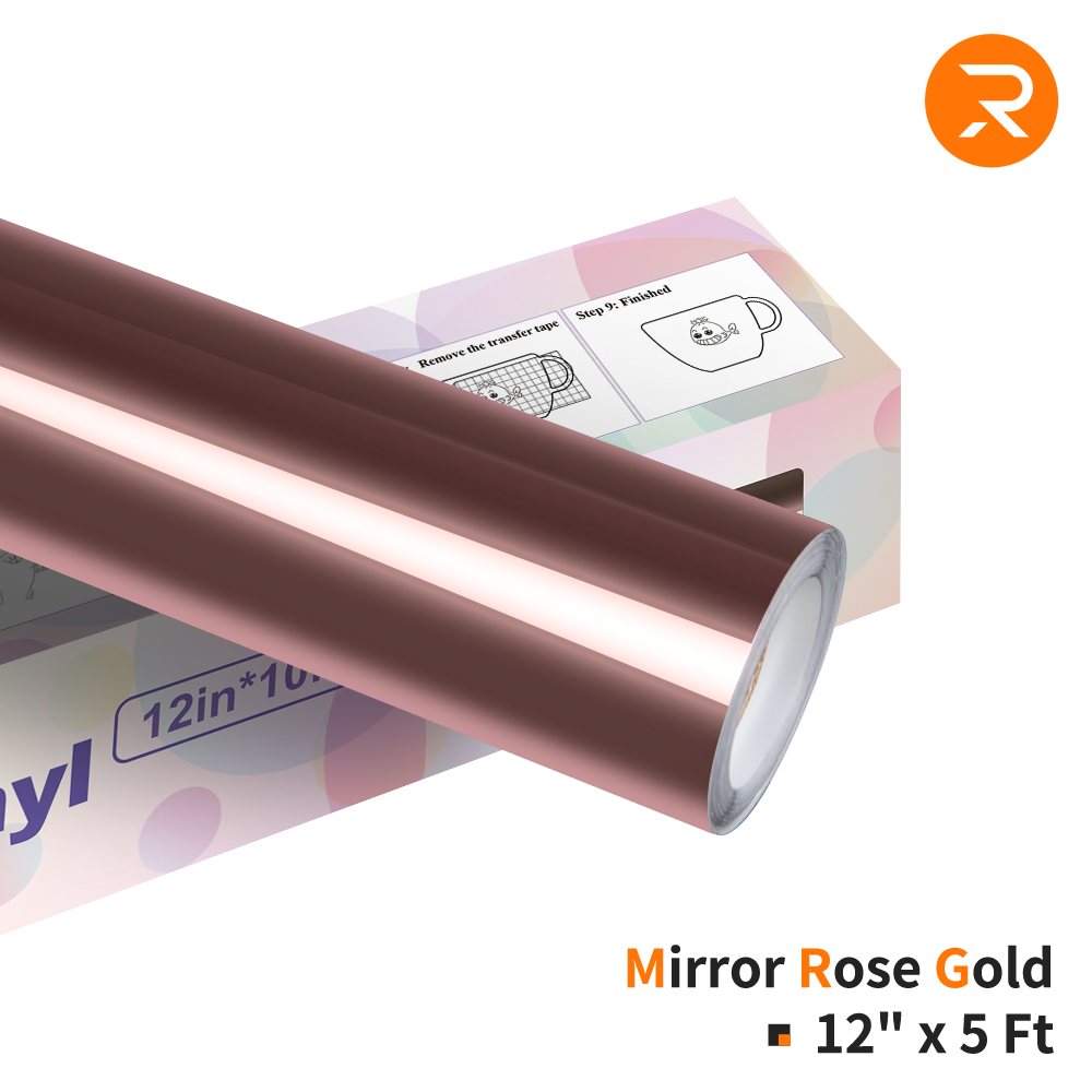 Mirror Adhesive Vinyl Roll 12" x 5 FT(3 Colors Available)