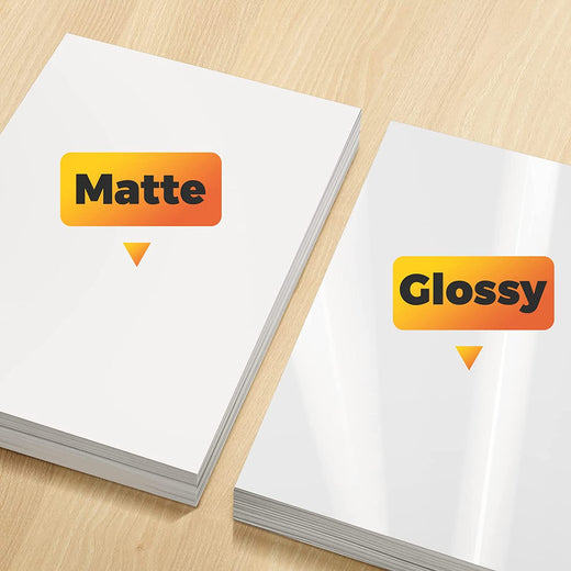 Glossy Printable Vinyl Sticker Paper 100 Sheets Waterproof 8.5"X 11
