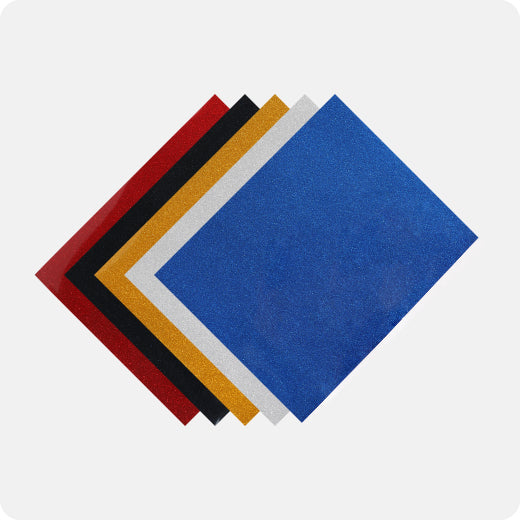 Glitter Heat Transfer Vinyl Bundle 12" x 10" 5 Pack