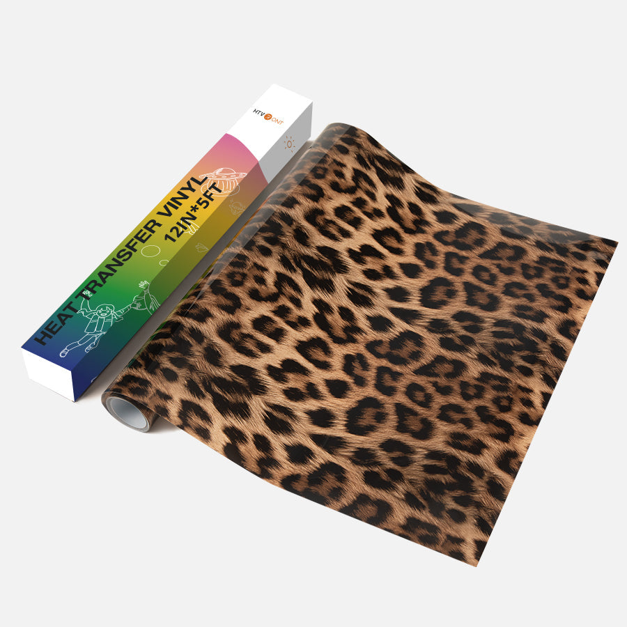 Leopard Heat Transfer Vinyl Rolls 12" x 5ft