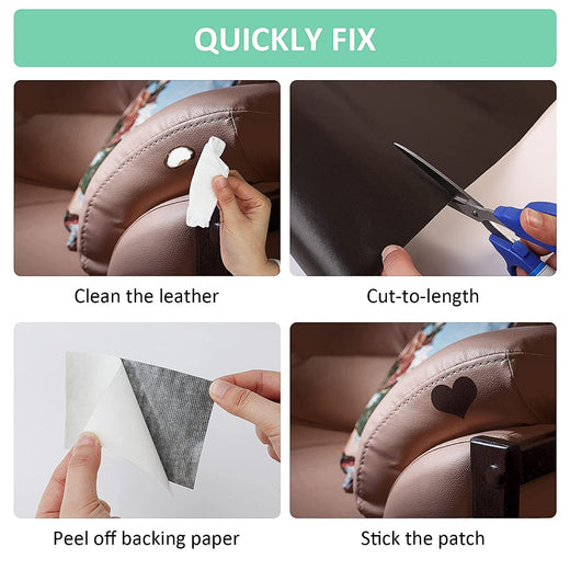Self Adhesive Leather Repair Tape Kit, 4x 63 Leather Repair Patch for  Furniture, Leather Repair Patch for Car seat, Sofas, Couch, Boat  Seat（Russet