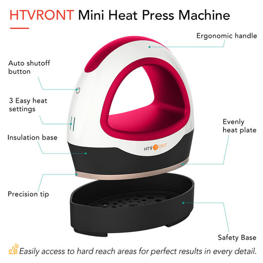 HTVRONT Mini Heat Press Machine - (4 Colors)