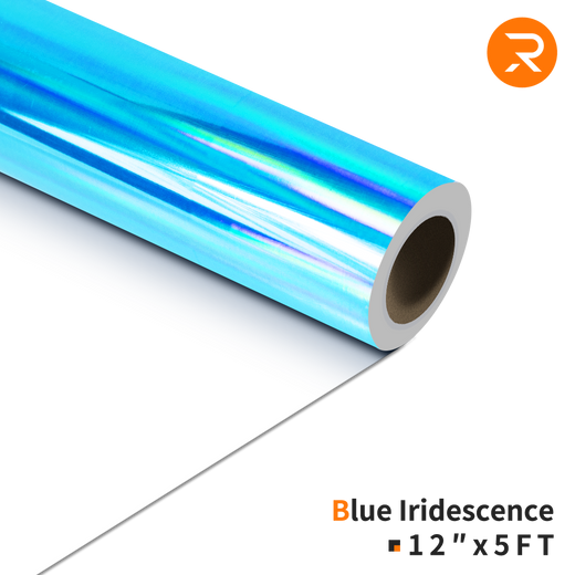 Soft Metallic Heat Transfer Vinyl Roll - 12"x 5 Ft Blue Iridescence 