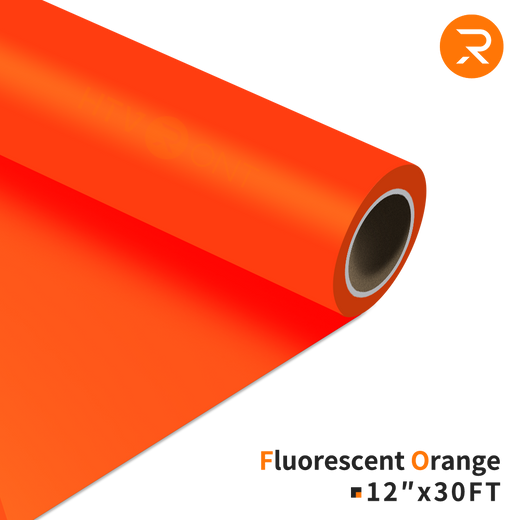 Heat Transfer Vinyl Roll - 12"x30 Ft Fluorescent Orange