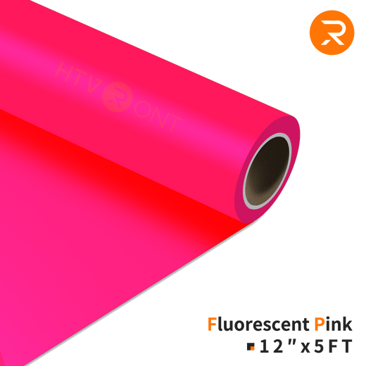 Heat Transfer Vinyl Roll - 12"x5 Ft Fluorescent Pink