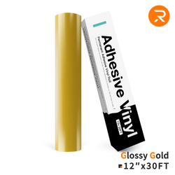 Permanent Adhesive Vinyl Roll - 12"x30 Ft Gold