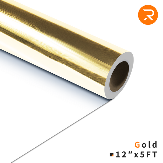 Soft Metallic Heat Transfer Vinyl Roll - 12"x 5 Ft Gold