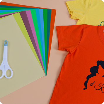 Heat Transfer Vinyl Light Colors Bundle - 12"x10" 10 Pack（10 Colours）