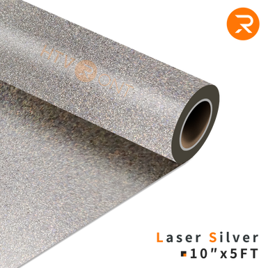 Glitter Heat Transfer Vinyl Roll - 10"x5 Ft (9 Colors)