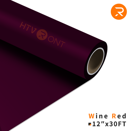 Heat Transfer Vinyl Roll - 12"x30 Ft Wine Red