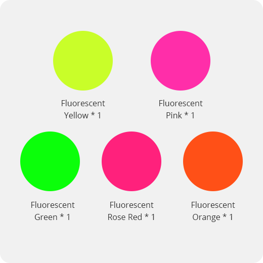 Heat Transfer Vinyl Bundle - 12"x10" 5 Pack（5 Assorted Fluorescent Colors）