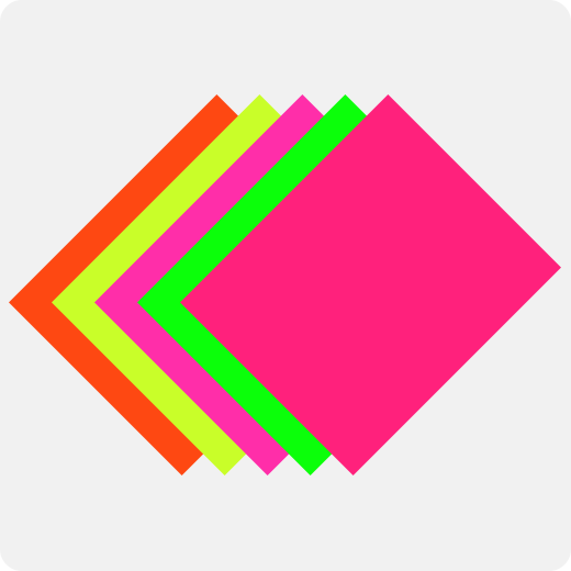Heat Transfer Vinyl Bundle 12"x10" 5 Pack（5 Fluorescent Colours）