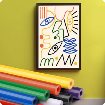 Adhesive Vinyl Roll Bundle - 12" x 5 ft (8 Assorted Colours）